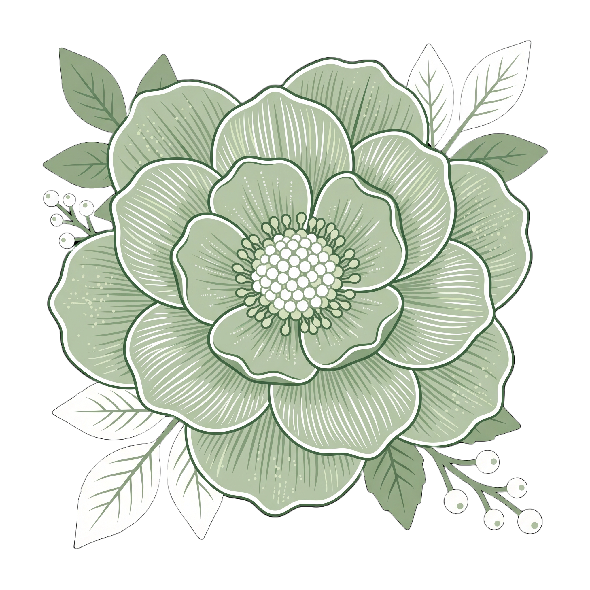 Auspicious Royal Floral Crest